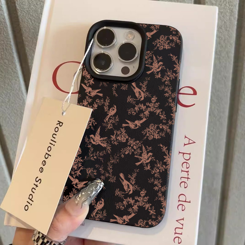 Plants X - Roze kleine bloemen lychee-patroon siliconen telefoonhoesje