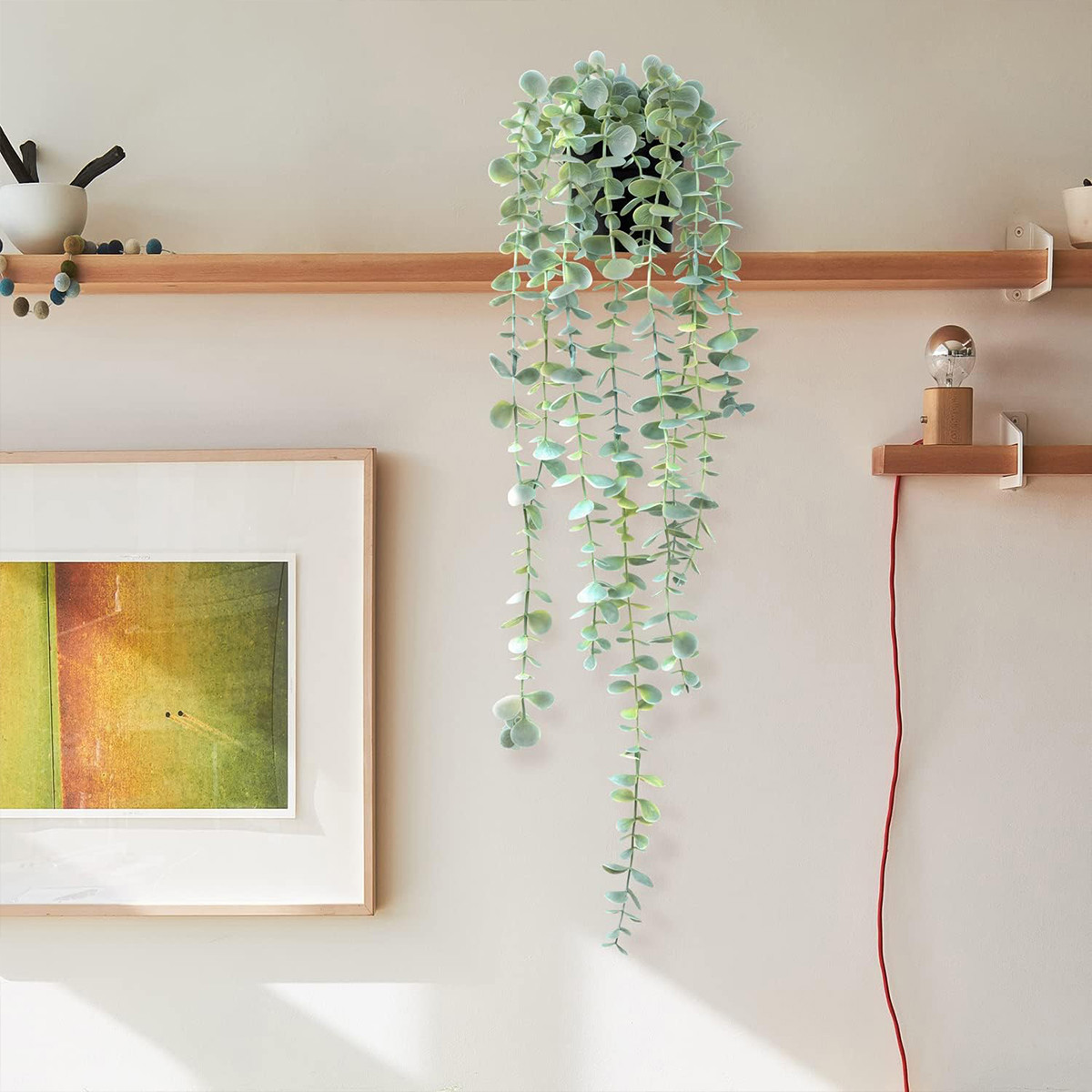 String Of Pearls Plant - Kunstmatige klimop hangende eucalyptusplant kunstplanten huis